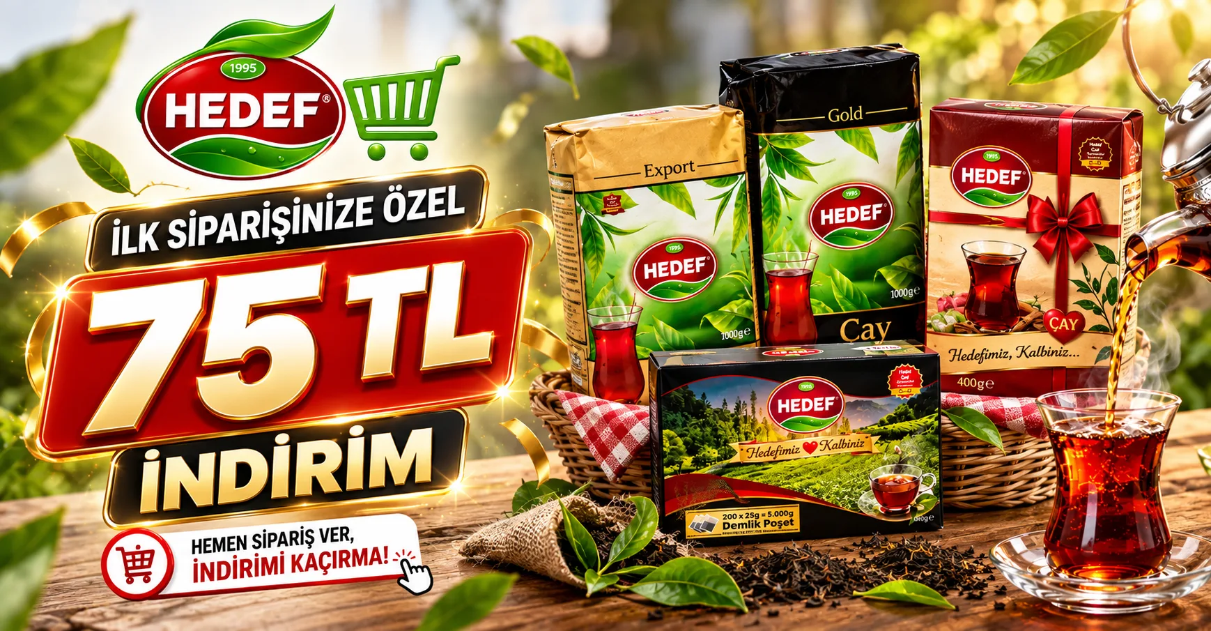 İlk Siparişe 75 TL Hediye
